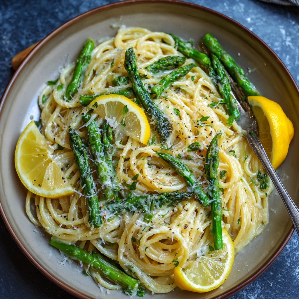 Creamy Lemon Asparagus Pasta