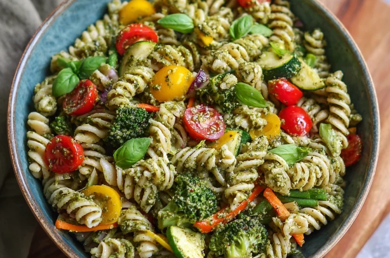 Creamy Pesto Pasta Salad with Veggies: A Refreshing Twist on a Classic Favorite