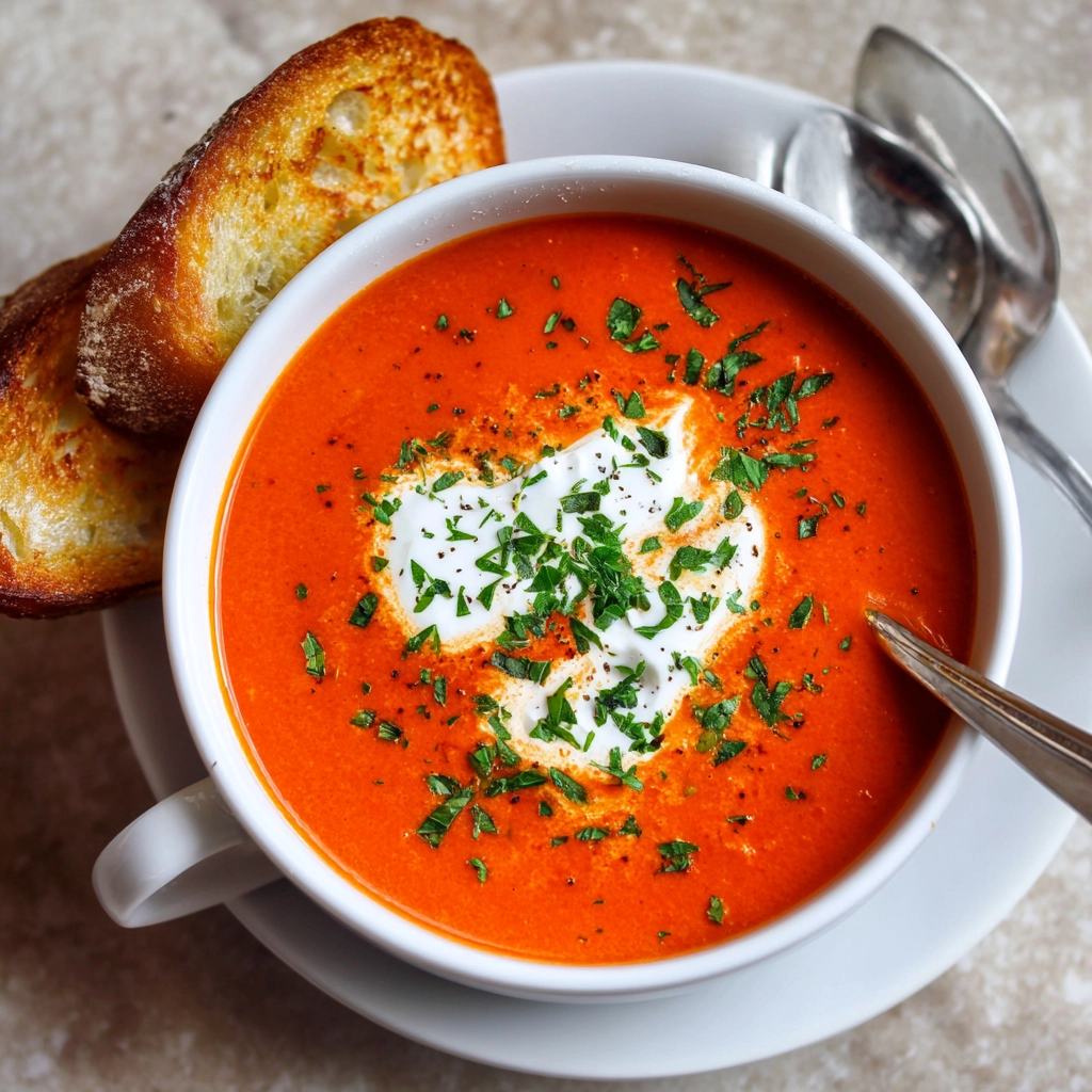 Creamy Red Pepper Tomato Soup