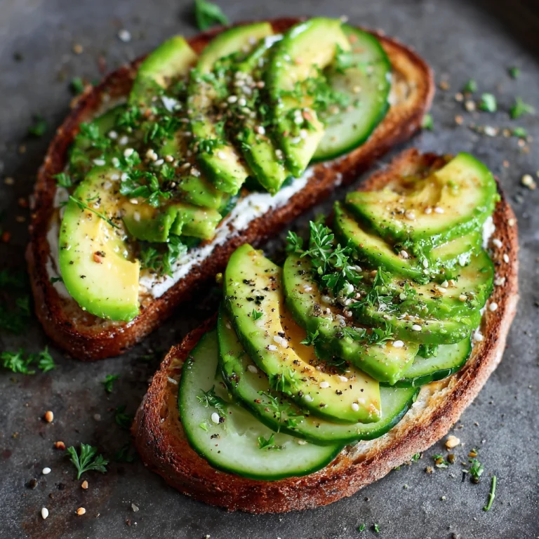 Cucumber Toast Avocado