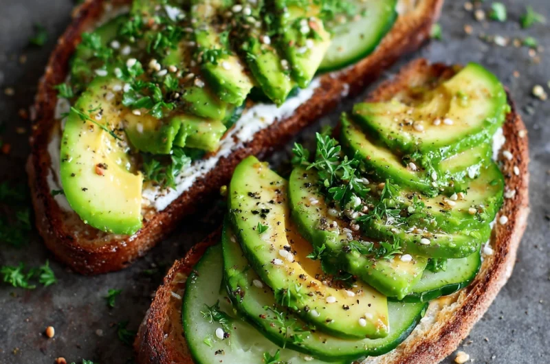 Cucumber Toast with Avocado: A Fresh and Nutritious Snack