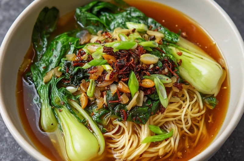 Garlic Bok Choy Noodle Soup – A Wholesome and Flavorful Bowl