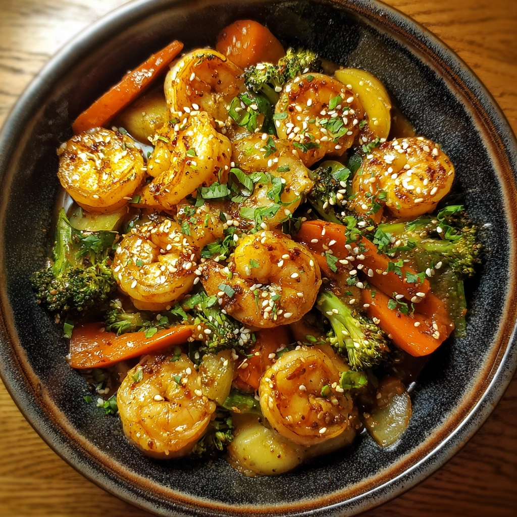 Garlic Shrimp Stir Fry