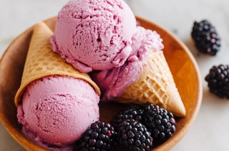 Homemade Blackberry Ice Cream Recipe