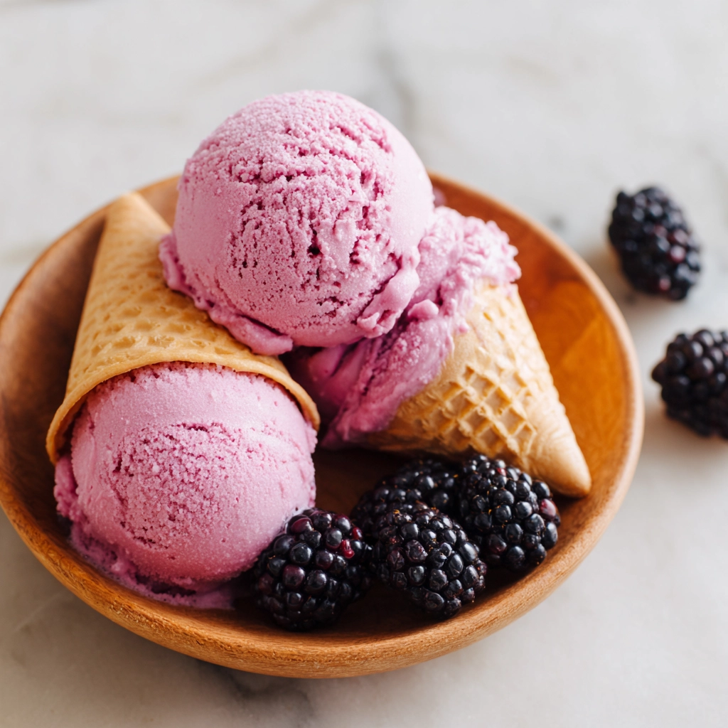 Homemade Blackberry Ice Cream