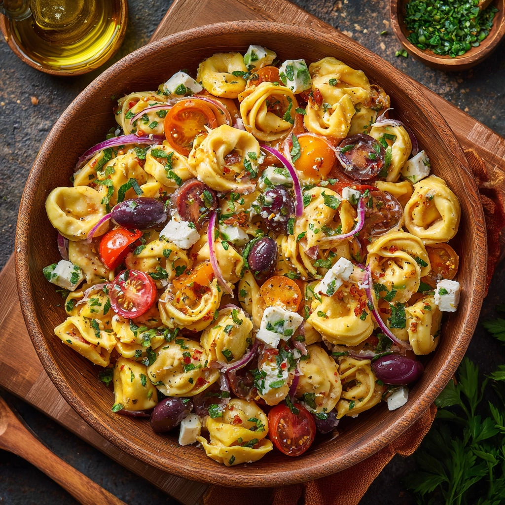 Hot Honey Tortellini Pasta Salad