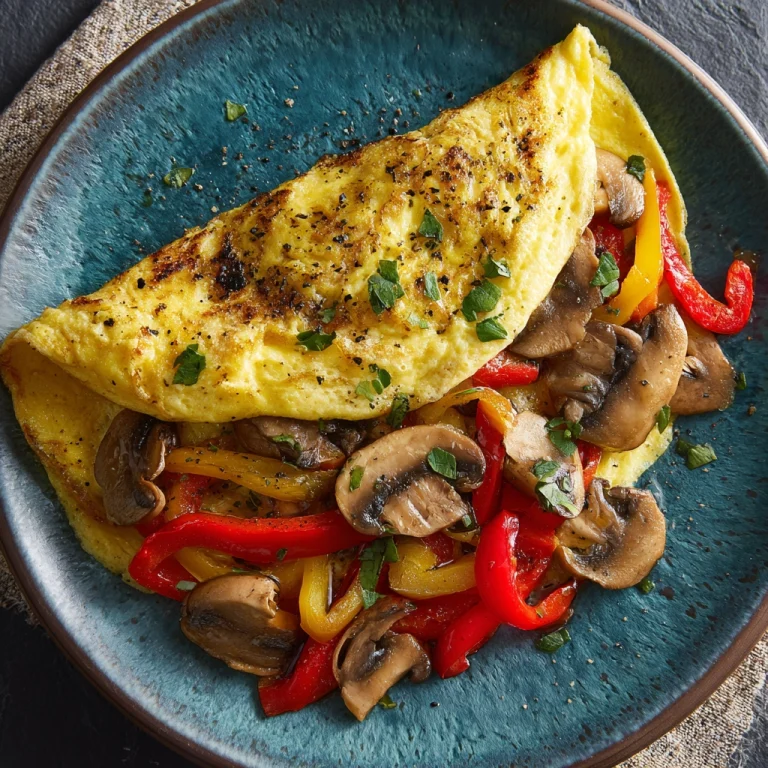 Mushroom Pepper Omelet