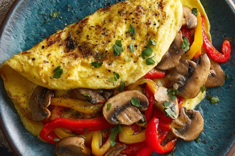 Mushroom Pepper Omelet: A Flavorful, Protein-Packed Breakfast