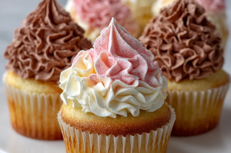Neapolitan Cream Cupcakes: A Triple-Layer Delight