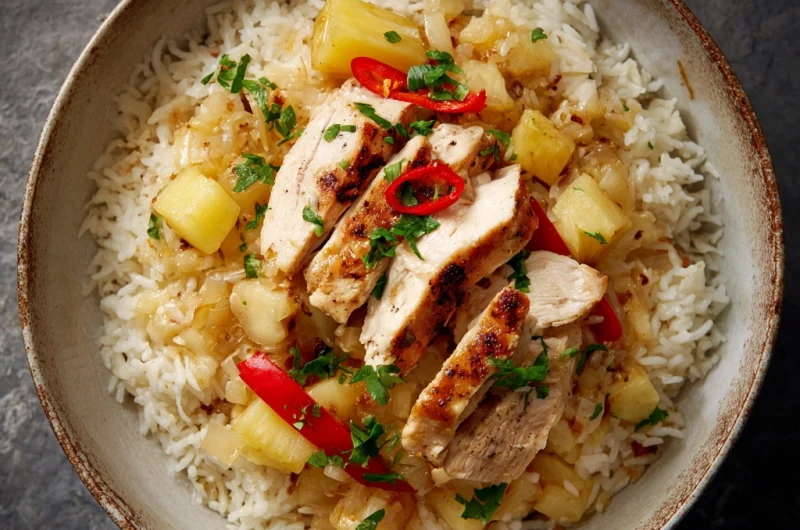 Pineapple Chicken Rice: A Sweet, Savory, and Irresistible One-Pan Meal