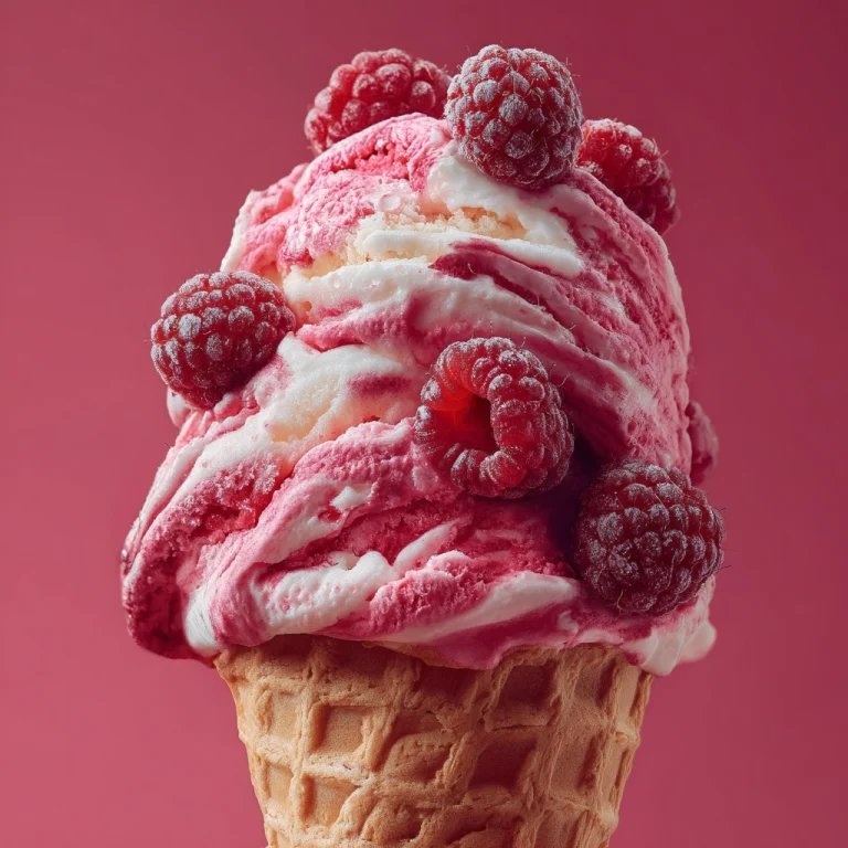 Raspberry Swirl Ice Cream
