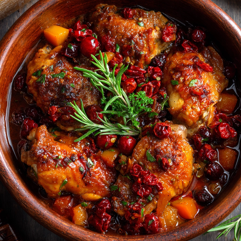 Savory Slow-Cooked Cranberry Apricot Chicken