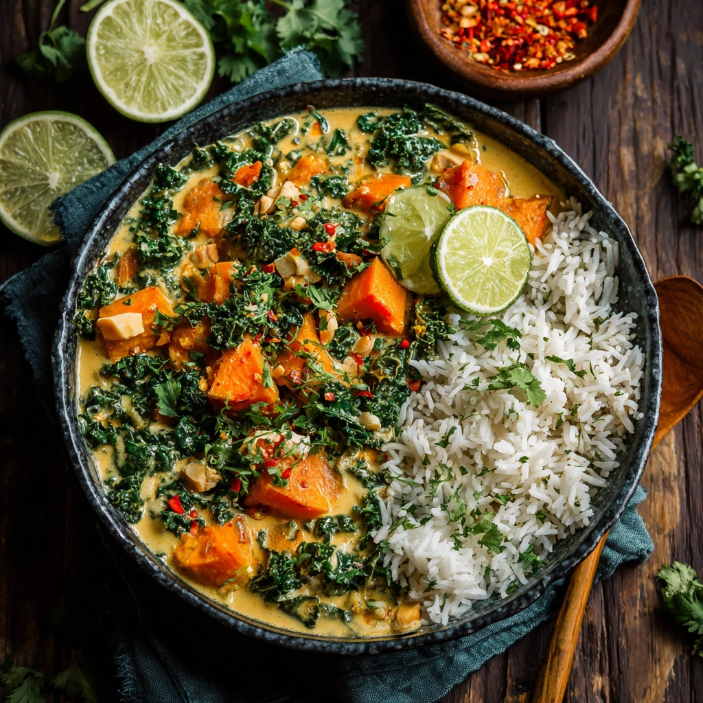 Thai Sweet Potato Kale Curry