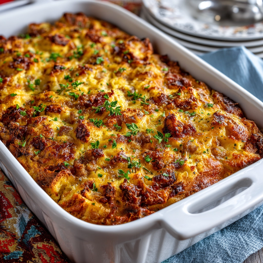 Thanksgiving Leftovers Breakfast Casserole