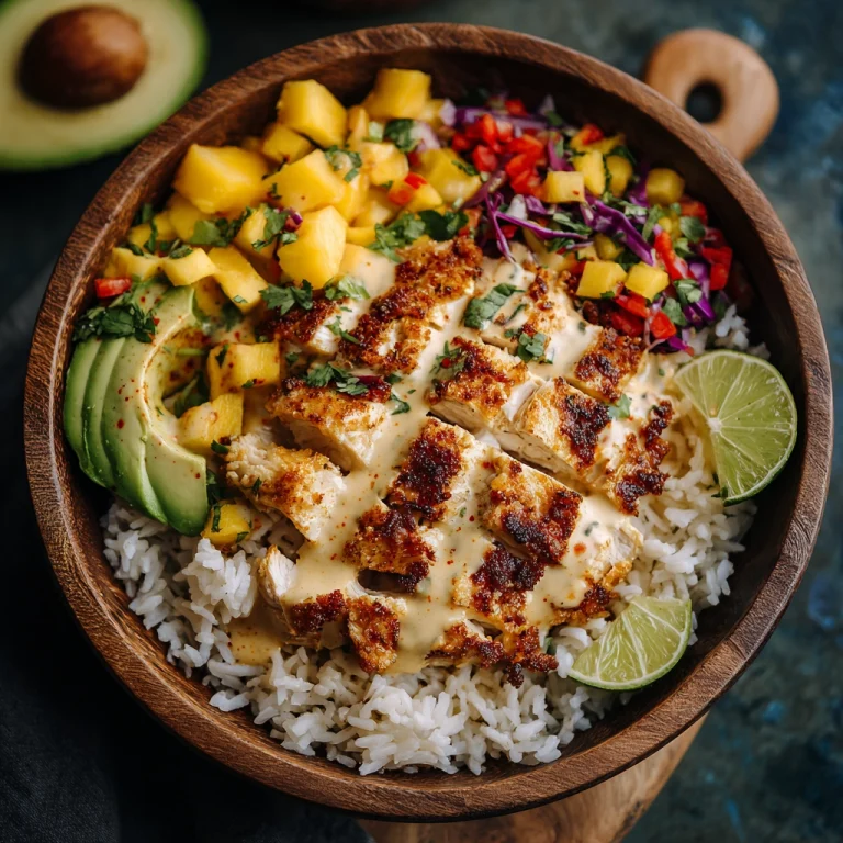 Tropical Coconut Chicken Rice Bowl