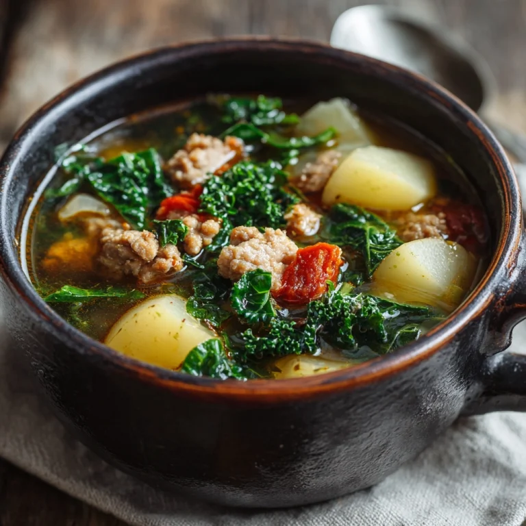 Turkey Sausage Kale Potato Soup