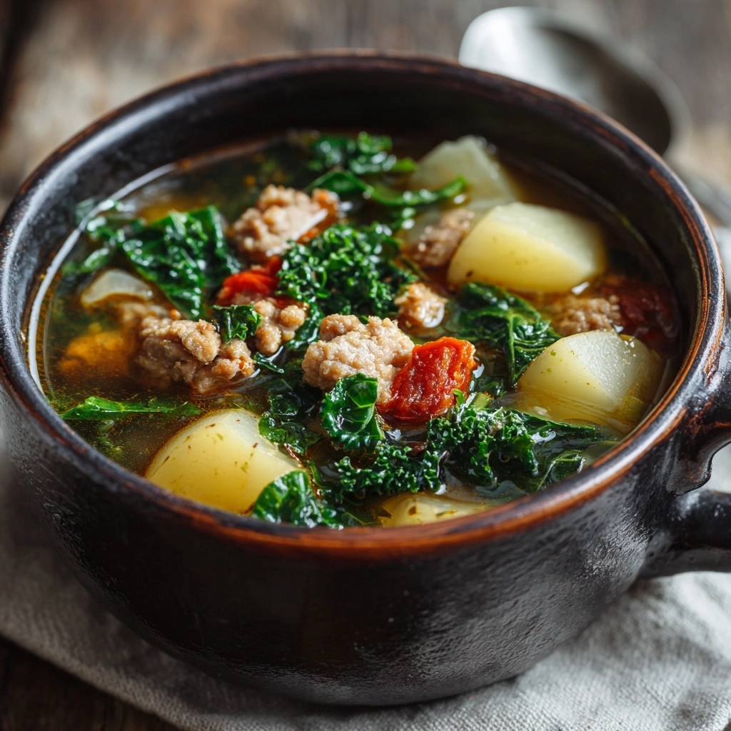 Turkey Sausage Kale Potato Soup