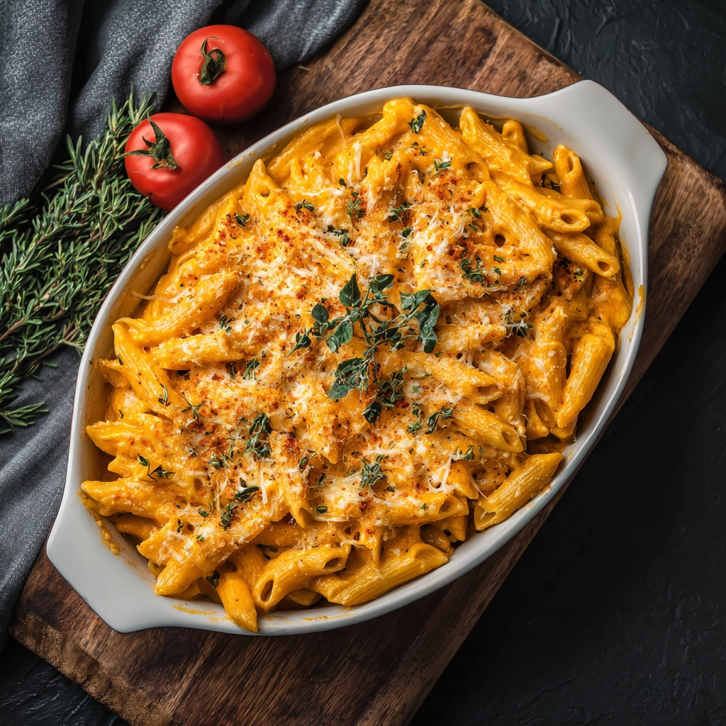 Baked Pumpkin Alfredo Pasta