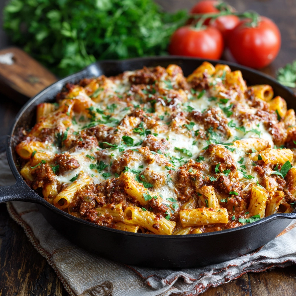 Baked Rigatoni Meat Sauce