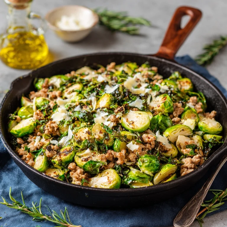 Brussels Sprouts Ground Turkey Skillet
