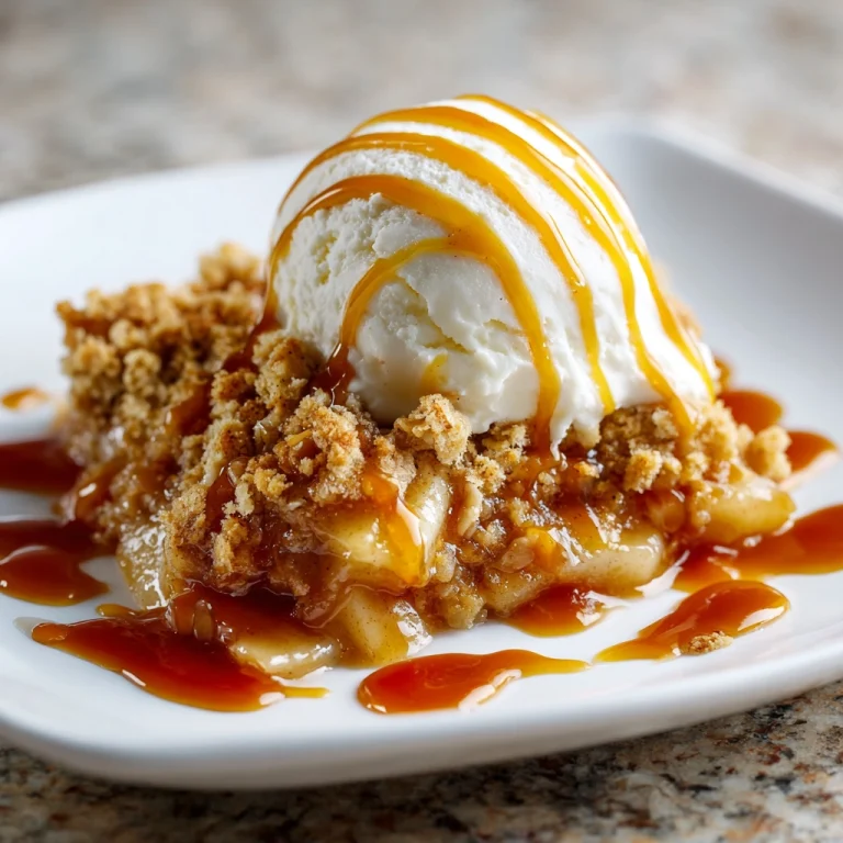 Caramel Apple Crisp With Oatmeal Crumble