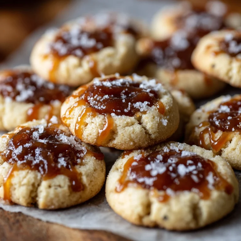 Chewy Caramel Thumbprint Cookies