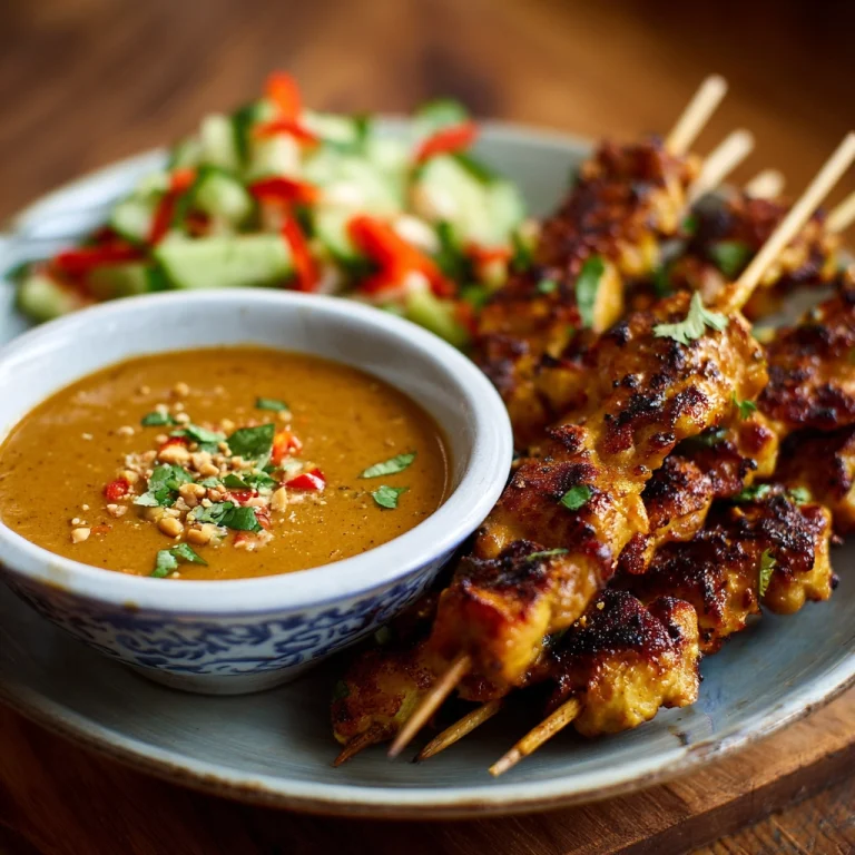 Chicken Satay with Peanut Sauce