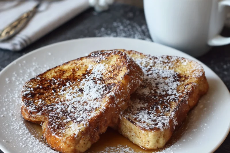 Classic Vanilla French Toast with Cinnamon and Powdered Sugar