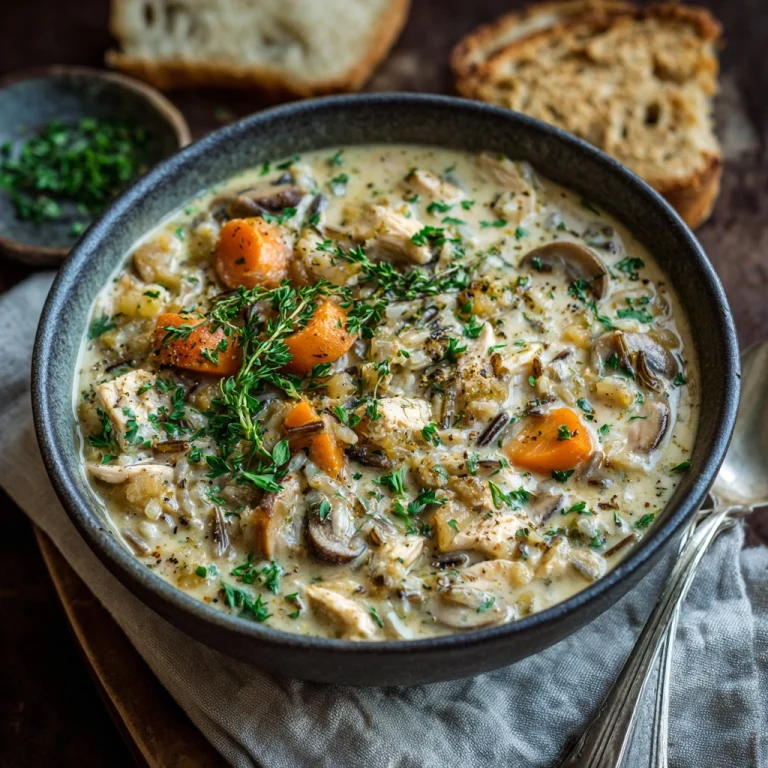 Crockpot Creamy Chicken Wild Rice Stew