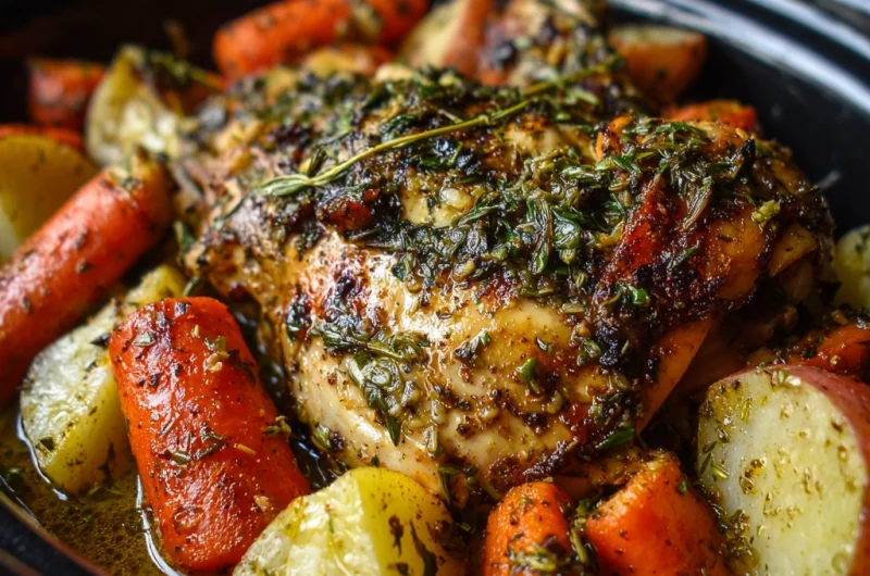 Crockpot Garlic Herb Butter Chicken with Veggies: A Hearty, Flavorful One-Pot Meal