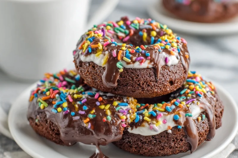 Decadent Chocolate Baked Donuts