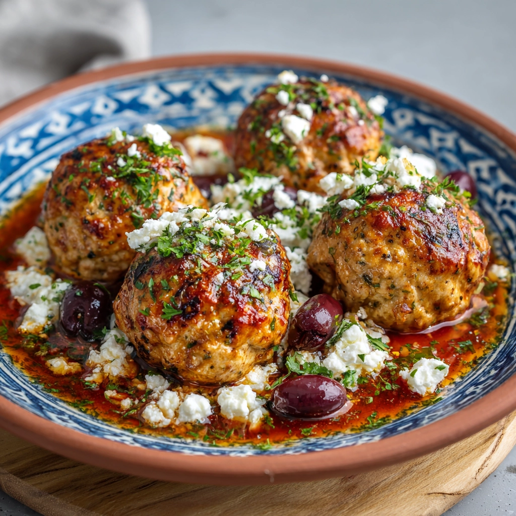Greek Chicken Meatballs Recipe