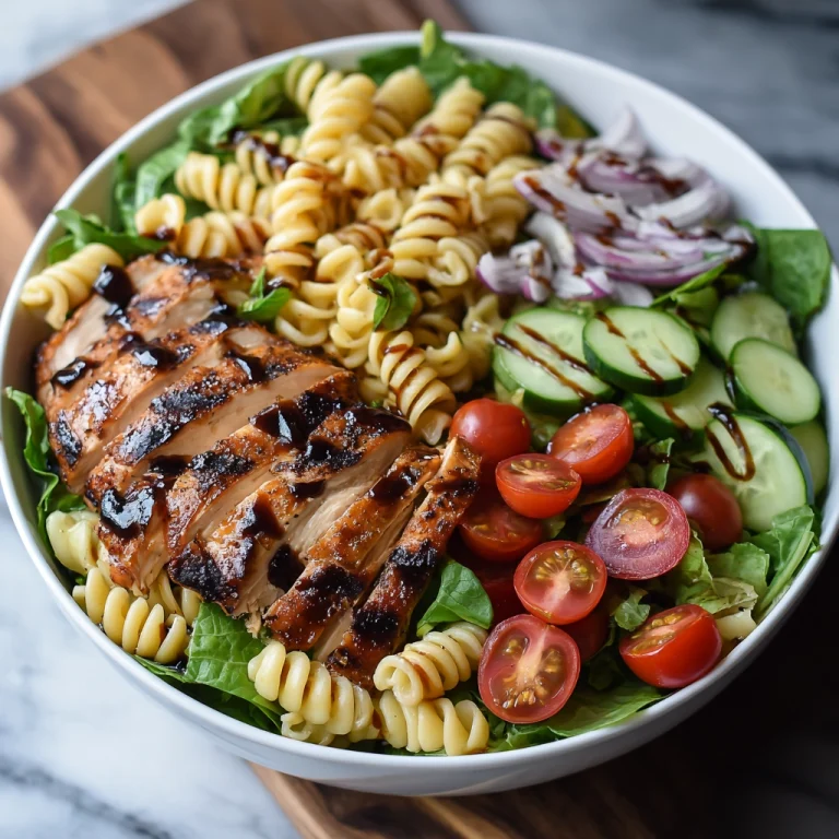 Grilled Chicken Pasta Salad with Balsamic Vinaigrette