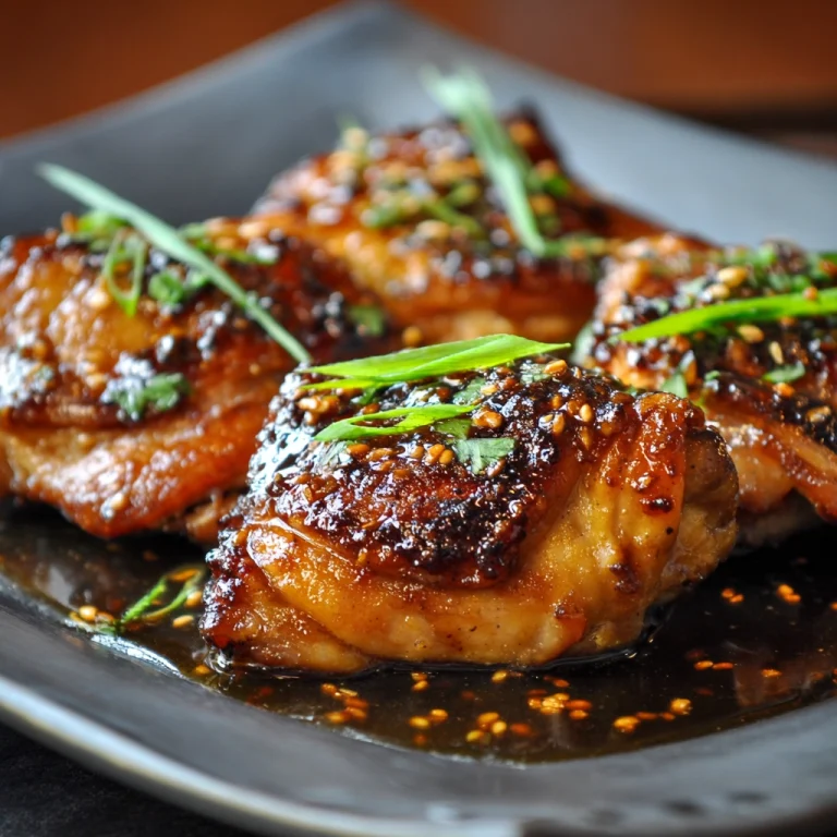 Honey Garlic Chicken Thighs with Soy Glaze