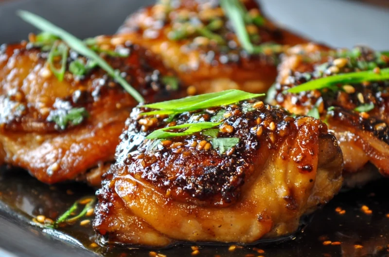 Honey Garlic Chicken Thighs with Soy Glaze: Sweet, Savory & Juicy