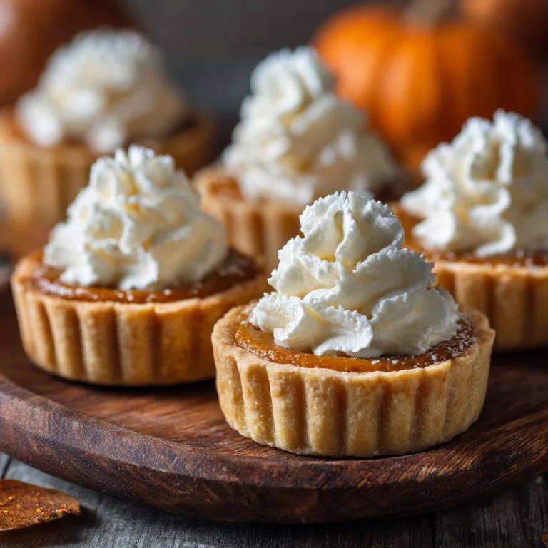 Mini Pumpkin Pies With Whipped Cream
