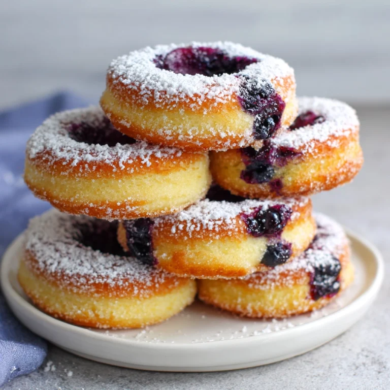 Moist Baked Blueberry Donuts