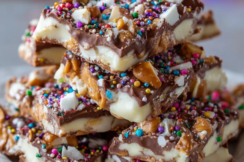 No-Bake Avalanche Bark Cookies: Sweet, Crunchy, and Easy