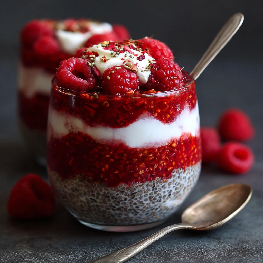 Raspberry Chia Pudding Parfait