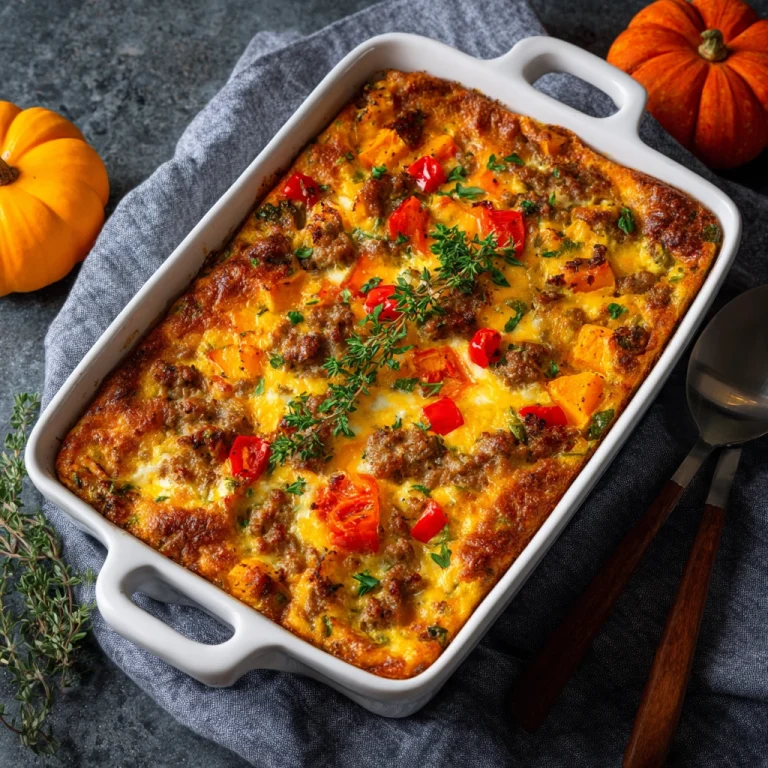 Sausage & Pumpkin Breakfast Casserole