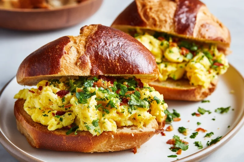 Sheet-Pan Scrambled Egg Breakfast Sandwiches