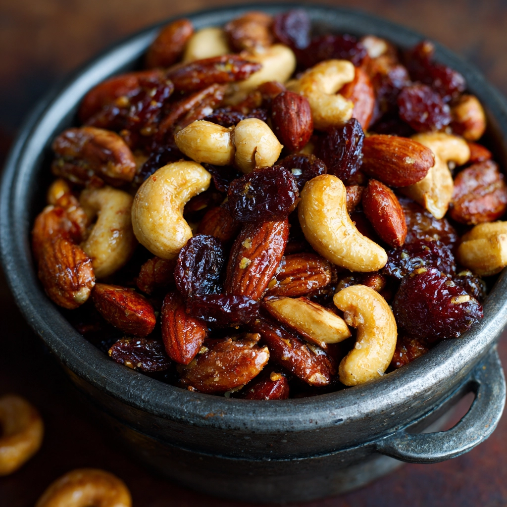 Sweet & Spicy Crockpot Spiced Nuts