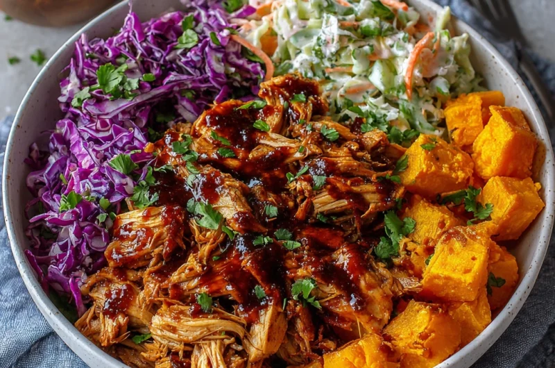BBQ Chicken Bowls with Sweet Potatoes and Slaw: A Flavor-Packed, Healthy Meal