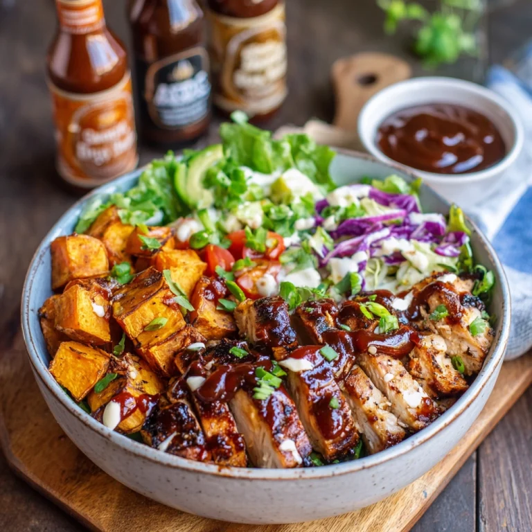 BBQ Chicken & Roasted Sweet Potato Bowls