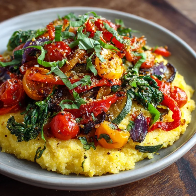 Basil Parmesan Polenta Veggie Salad