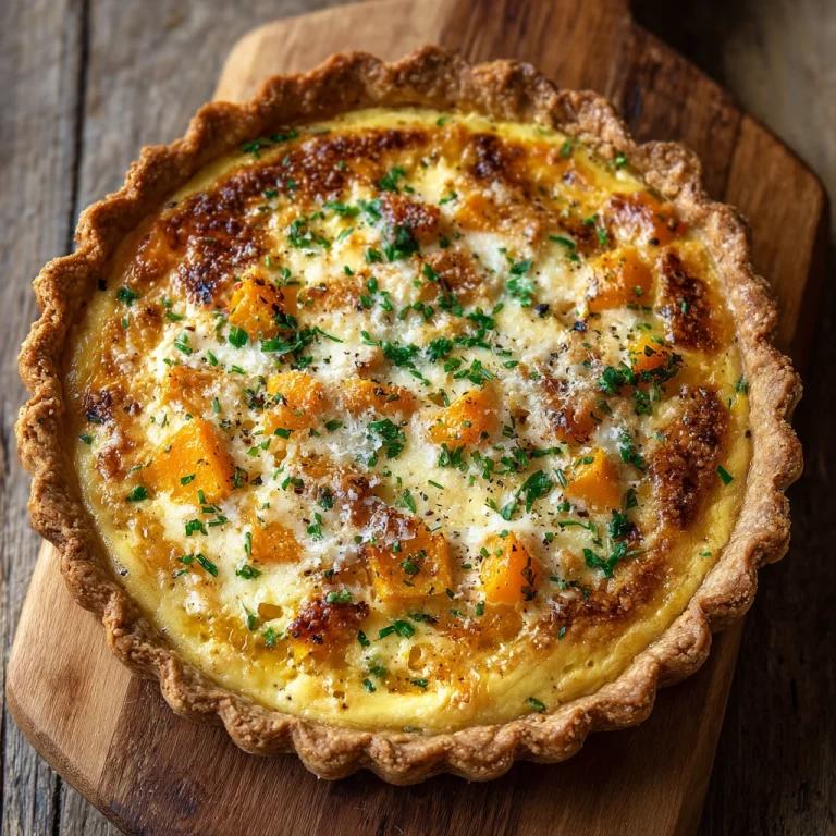 Butternut Squash Leek Quiche