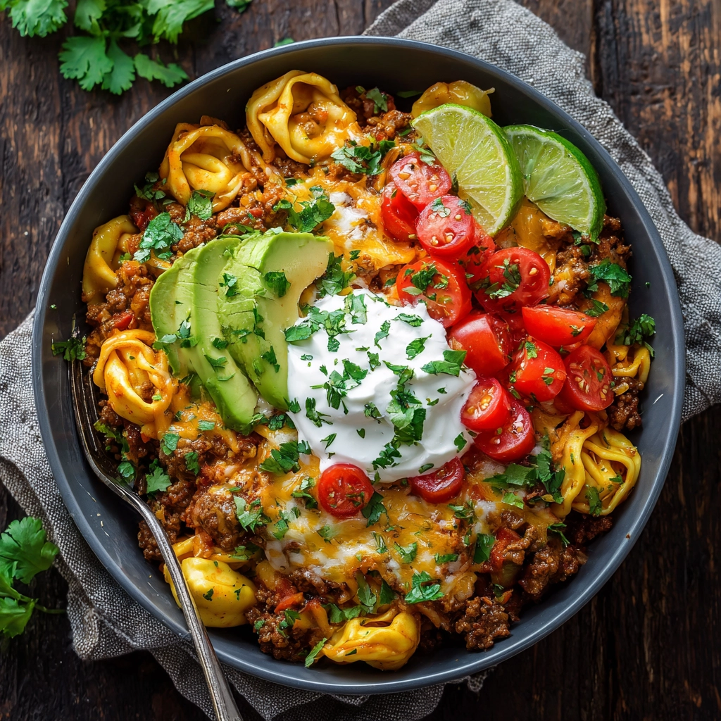Cheesy Taco Tortellini Bowl