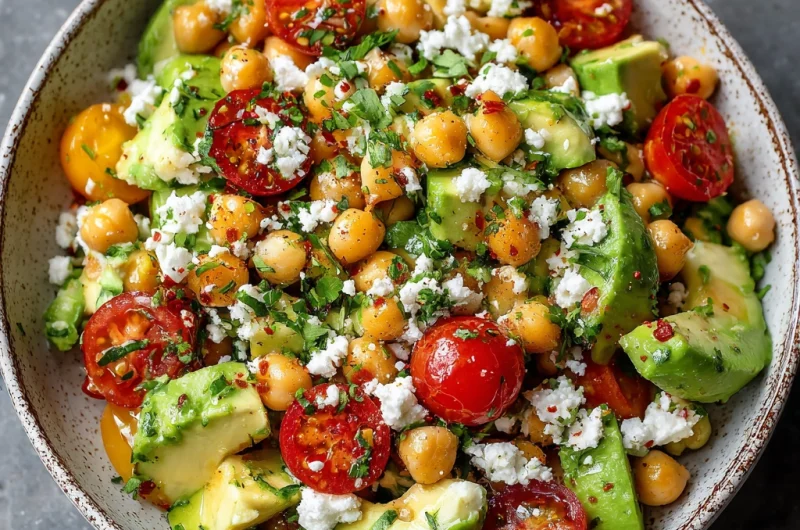 Chickpea Feta Avocado Salad: A Fresh, Flavor-Packed, and Nutritious Delight
