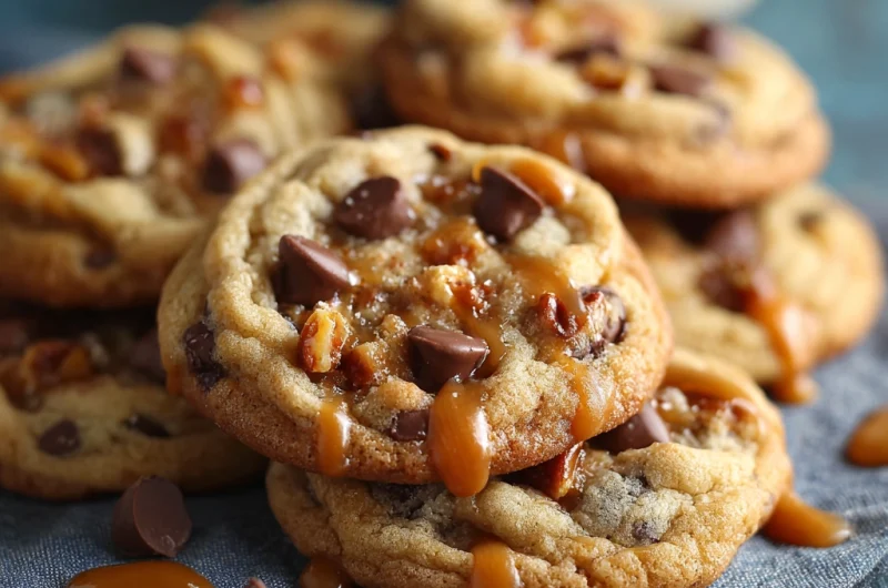 Chocolate Chip Turtle Pudding Cookies