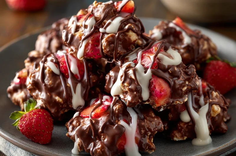 Chocolate Yogurt Strawberry Clusters: Sweet, Healthy, and Easy to Make